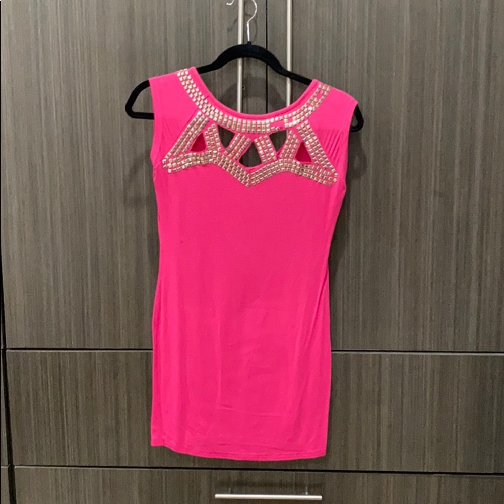 Hot pink dress